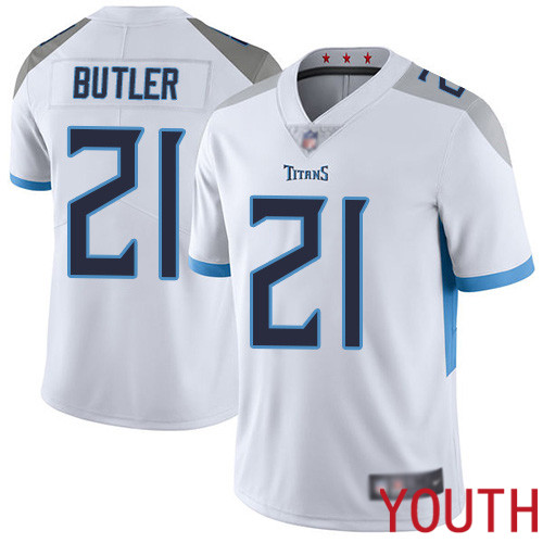 Tennessee Titans Limited White Youth Malcolm Butler Road Jersey NFL Football 21 Vapor Untouchable